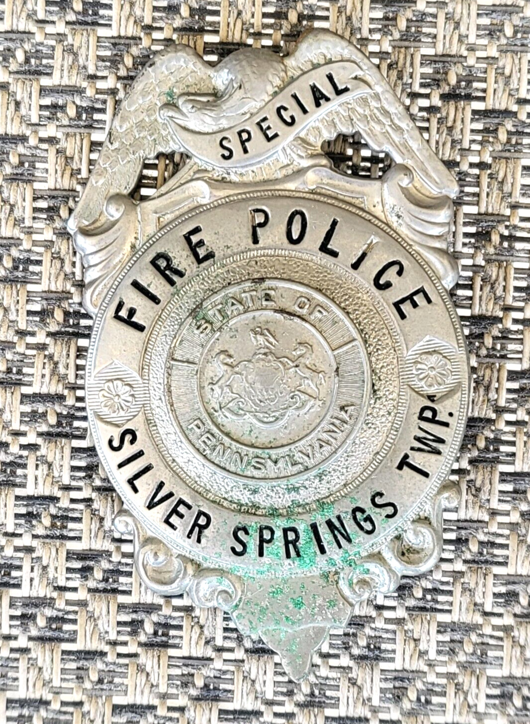 Special FIRE/POLICE MEMBER BADGE Silver Spring, Penna