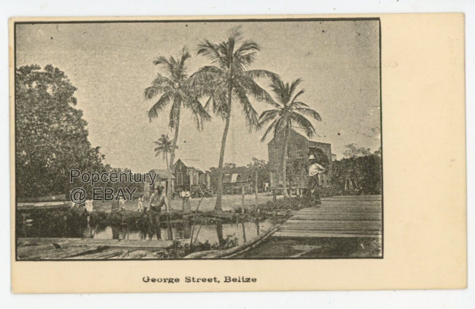 Vintage 1910 Postcard Belize British Honduras George Street AE Morlan Photo