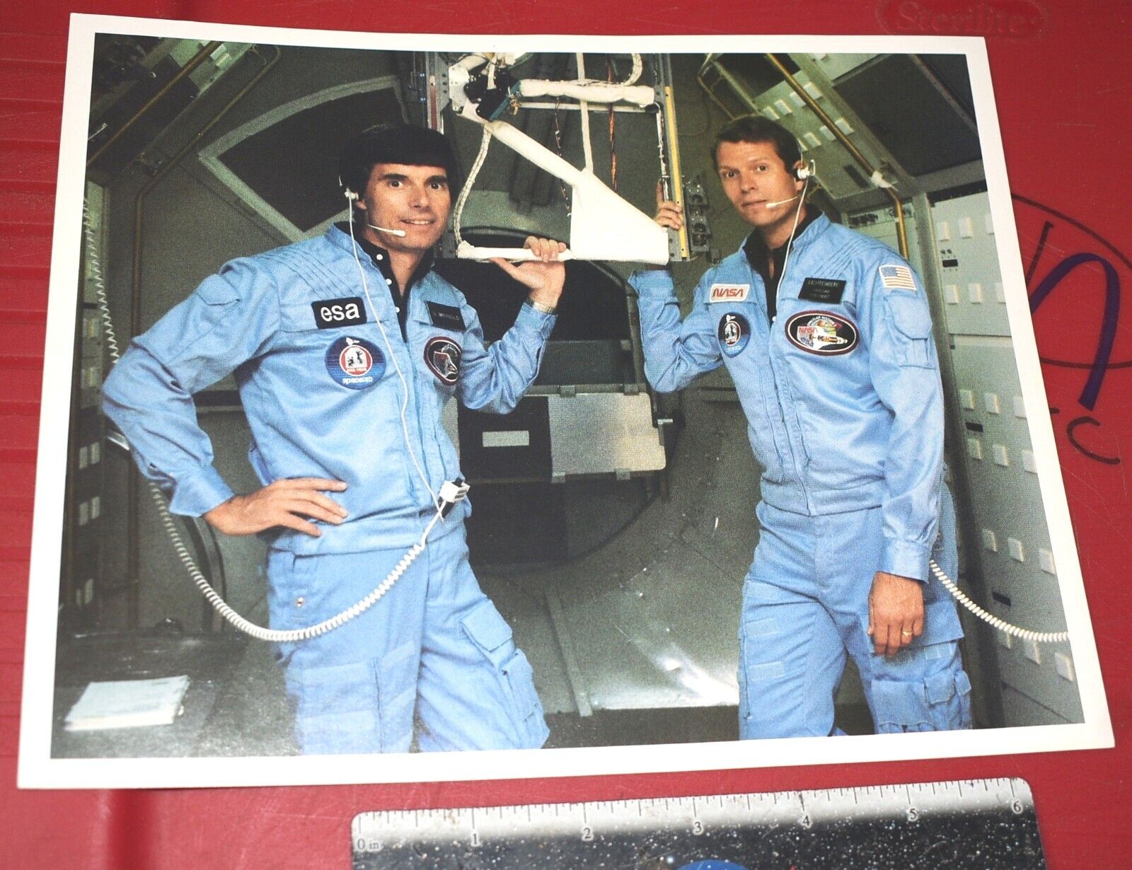 rare NASA Space Shuttle Columbia STS-9 ESA Astronauts Merbold & Lichtenberg