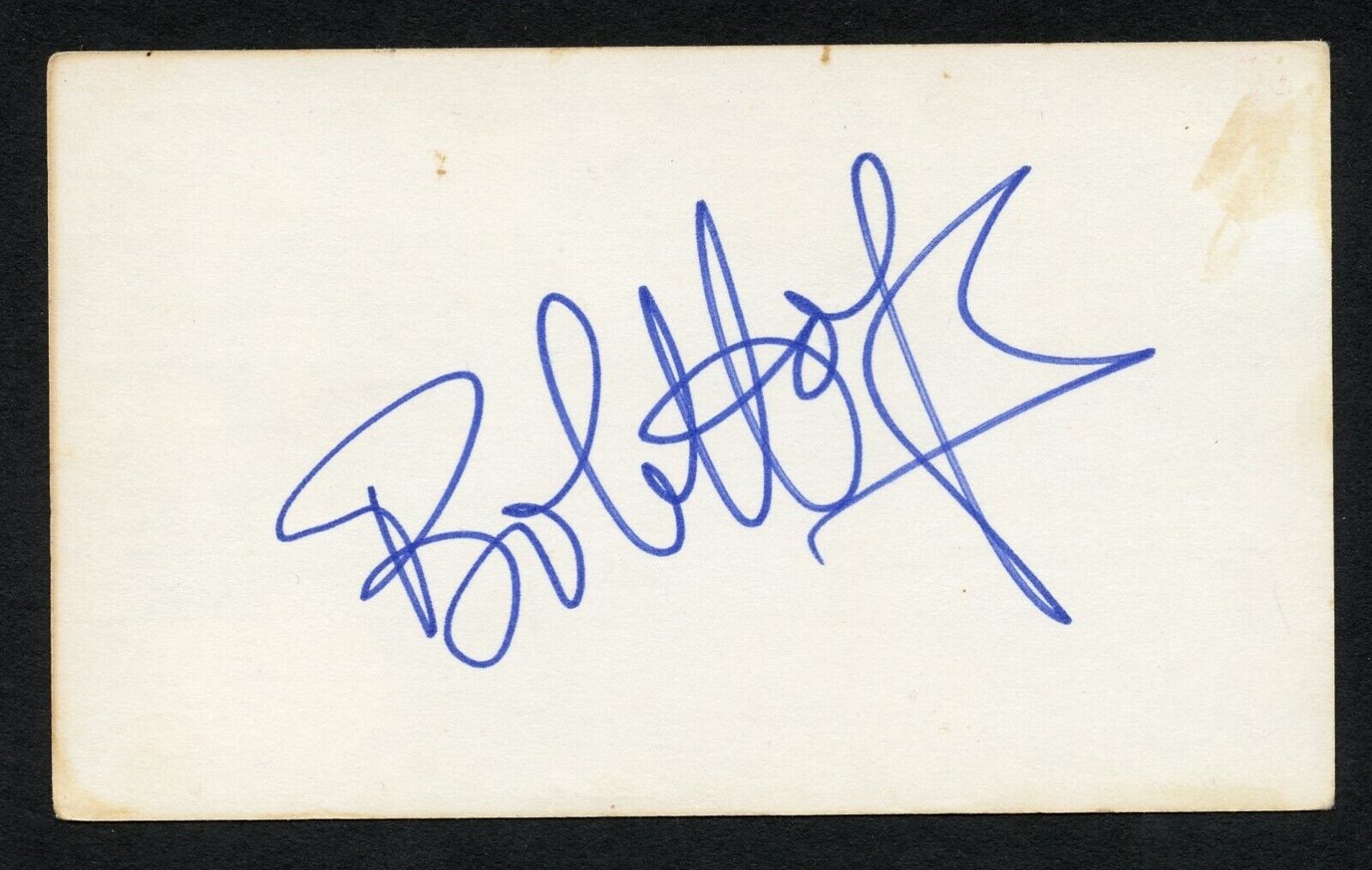 Bob Hope d2003 signed autograph auto 3x5 card Comedian Actor Singer Dancer BAS