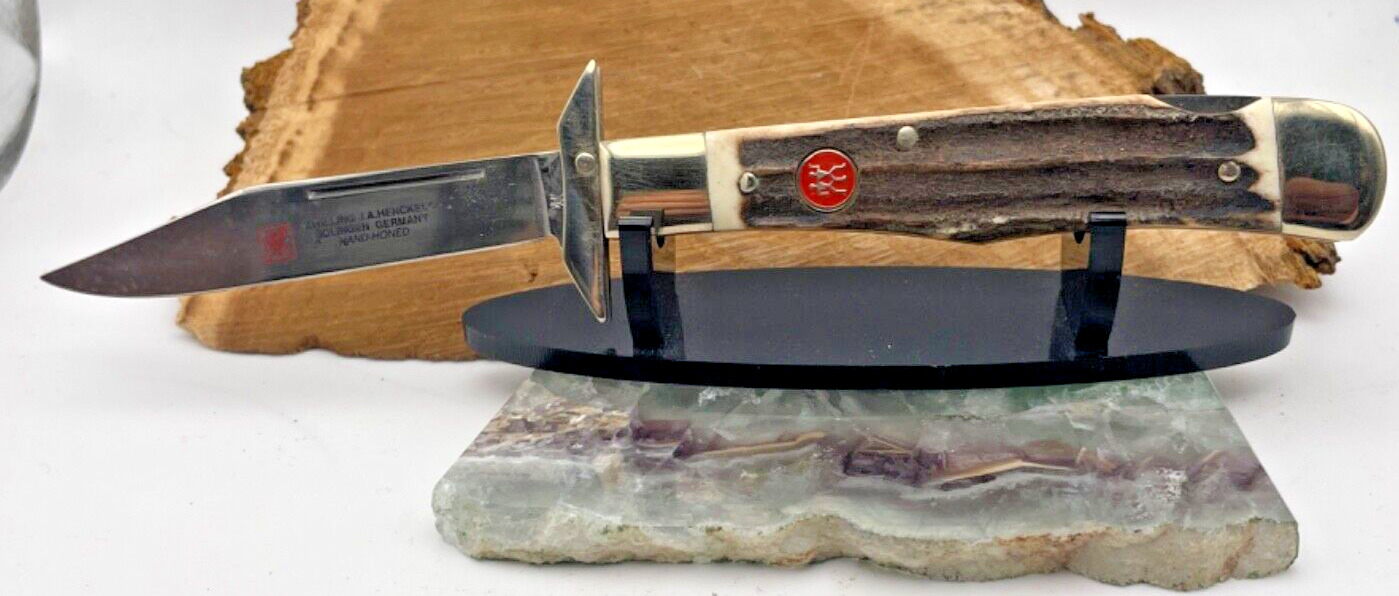 Zwilling J.A. Henckels HK-23-S Swing Guard Stag handled single blade--1217.24