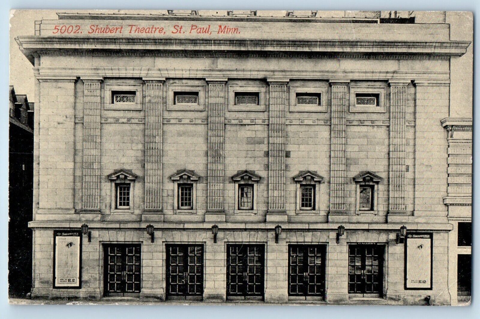 St. Paul Minnesota MN Postcard Shubert Theatre Exterior Building c1914 Vintage
