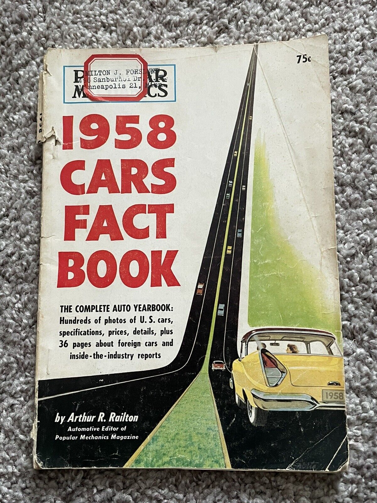 Vintage Popular Mechanics Mag 1958 Cars Fact Book Complete Yearbook