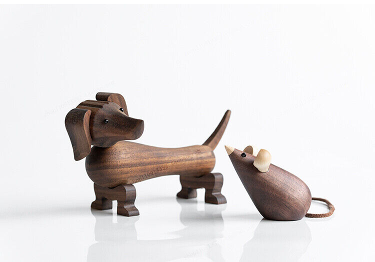 Cute Danish KayBojesen Puppy Wooden Home Decor Toy 19CM Ornament Creative Gift