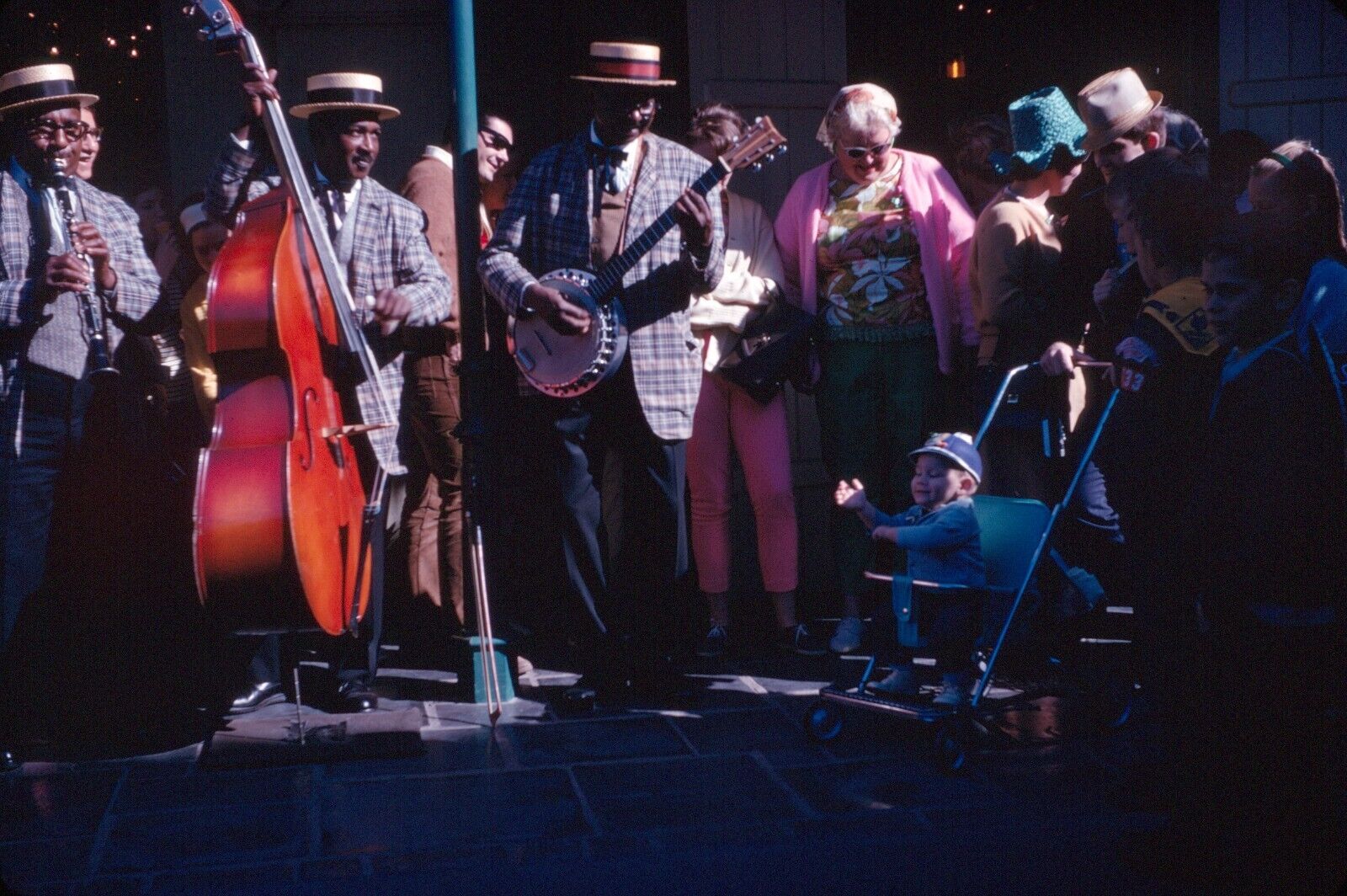 1968 Disneyland Royal Street Bachelors Jazz Musicians Vintage 35mm Slide