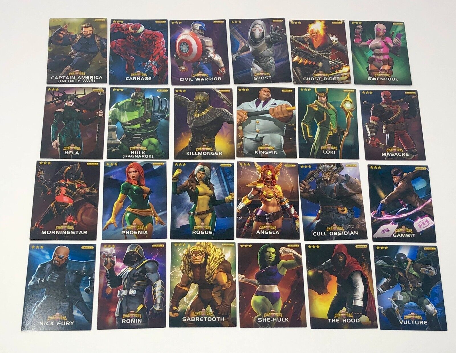 Marvel Arcade Cards: 24x Uncommon Lot (Non-Foil, Series 2) Contest of Champions