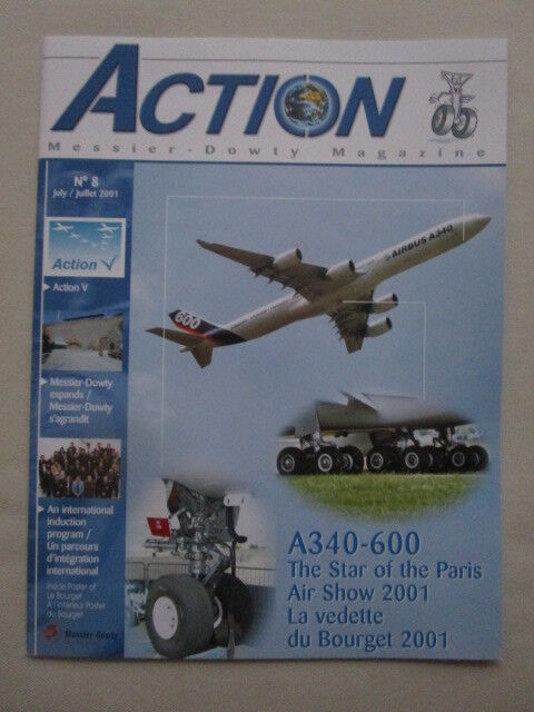 MESSIER DOWTY MAGAZINE ACTION 8 AIRBUS A340-600 ACTION V COMMUTERS TILTROTOR 