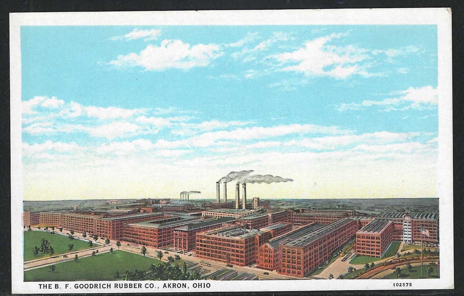 The B.F. Goodrich Rubber Co., Akron, Ohio, Early Postcard, Unused