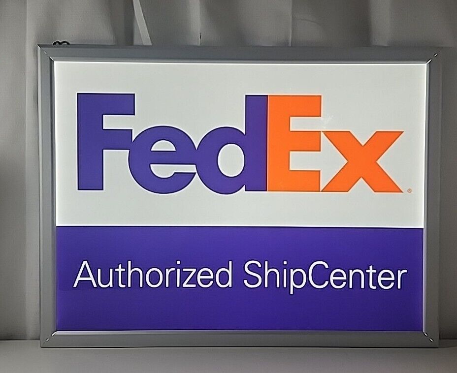 FedEx Authorized ShipCenter LED Sign USED - one side light only. 24”x18”x1”