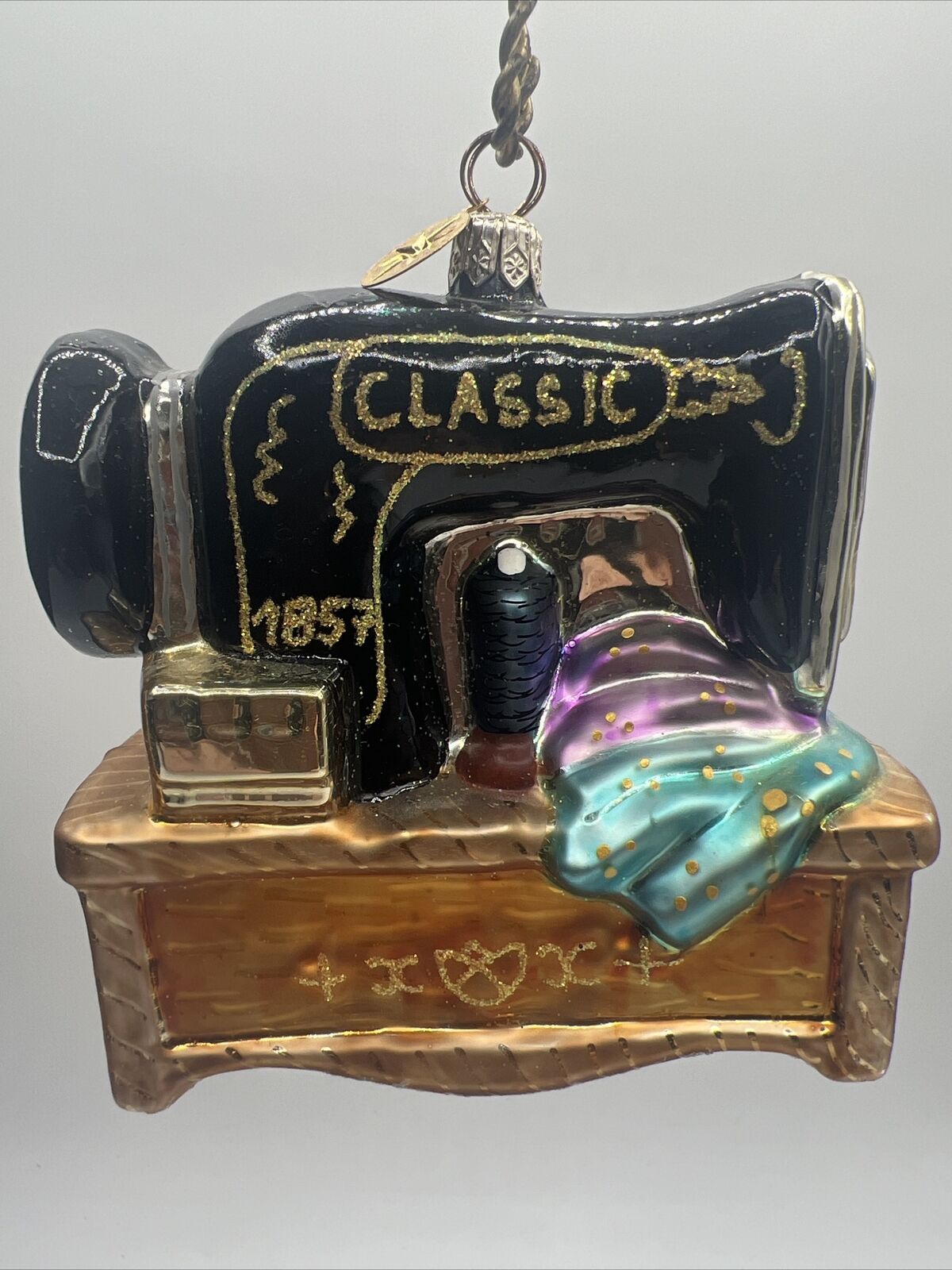 Rare Christopher Radko Ornament Stitch In Time Vintage Sewing Machine
