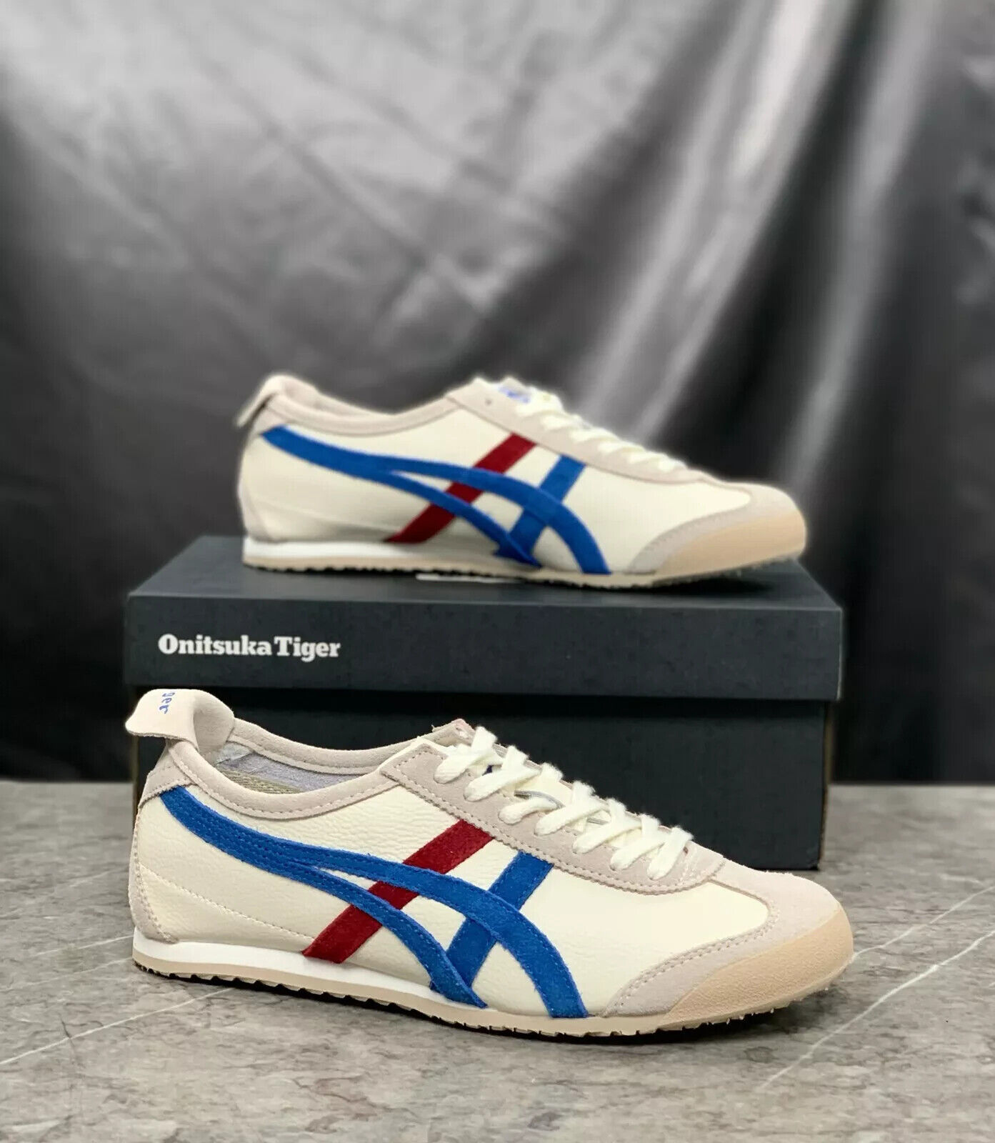 Onitsuka Tiger MEXICO 66 TH2J4L-0142 White Blue Red Classic Unisex Sneakers