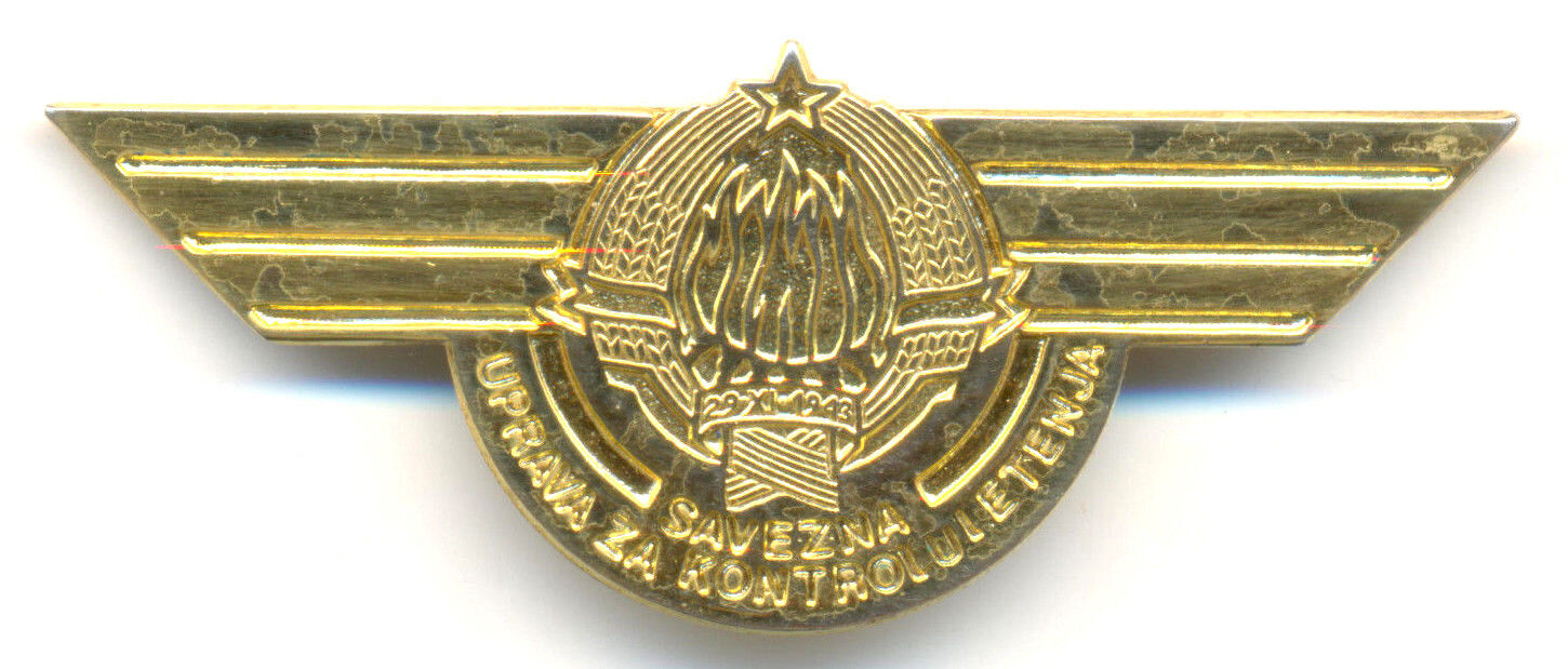 YUGOSLAVIA  FEDERAL GOVERNMENT FOR THE CONTROL OF FLIGHT Aviation No.843 badge R