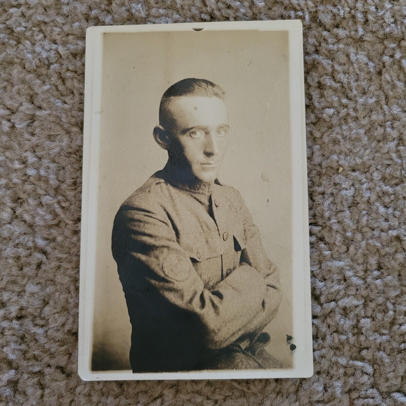 Antique RPPC US Army Soldier Portrait Postcard