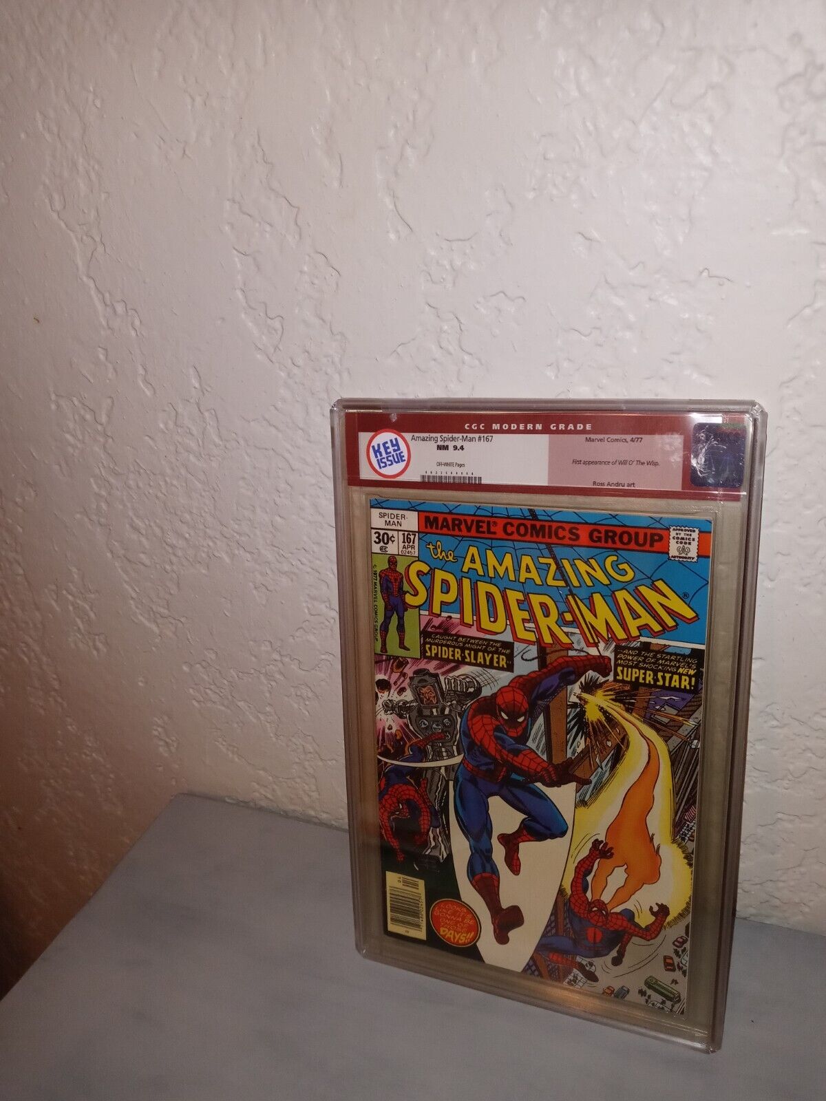 Amazing Spiderman CGC 9.4 newsstand #167 Key issue 1st. Appearance of Will ' O'