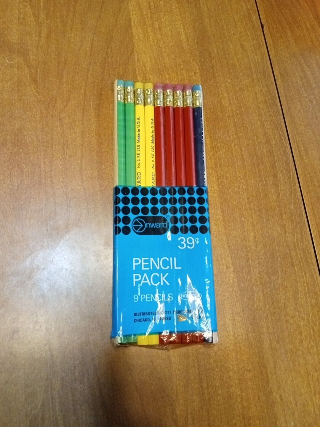 USA Onward Pencil Pack Of 9 Unused Sealed No2 Very Rare Perfect 1 Of A Kind Pack