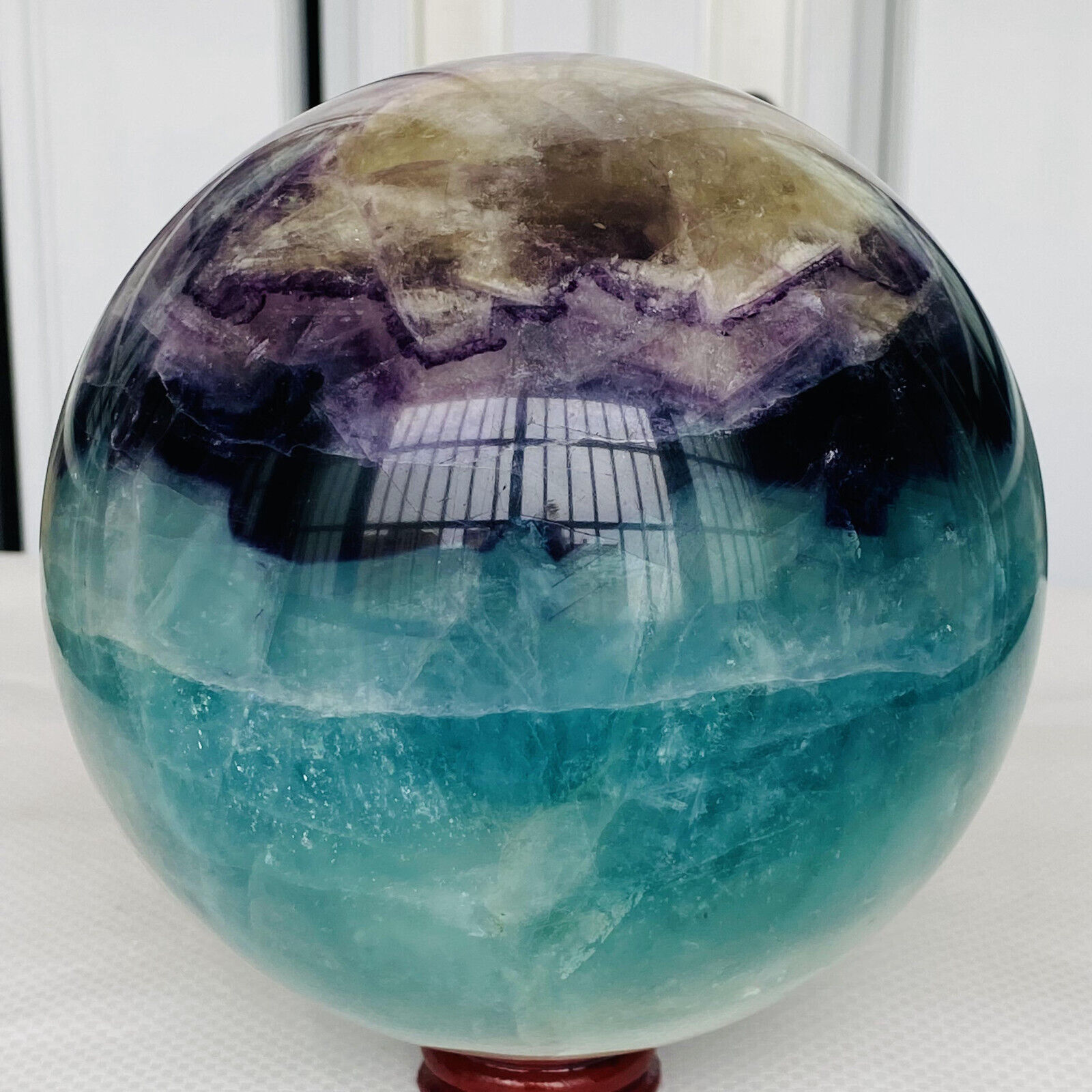 3740g Natural Fluorite ball Colorful Quartz Crystal Gemstone Healing