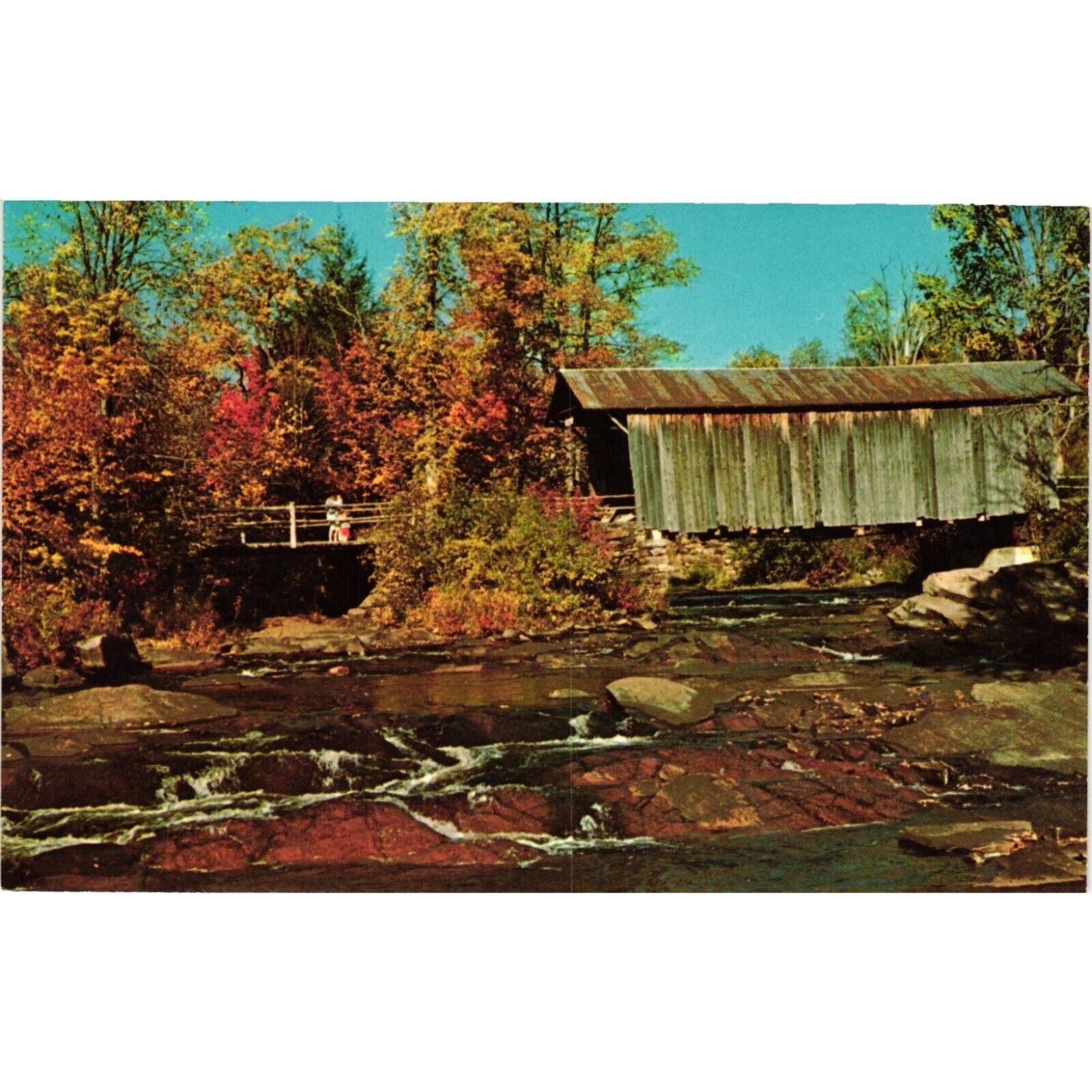 New York Salisbury Covered Bridge Postcards Spruce Creek Travel Souvenir Unposte