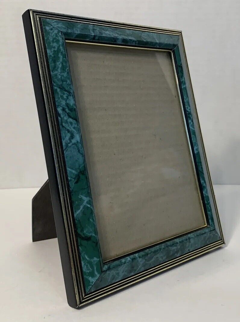5x7 Vintage Blue Marble Antique Themed Gold Boarder Picture Photo Frame