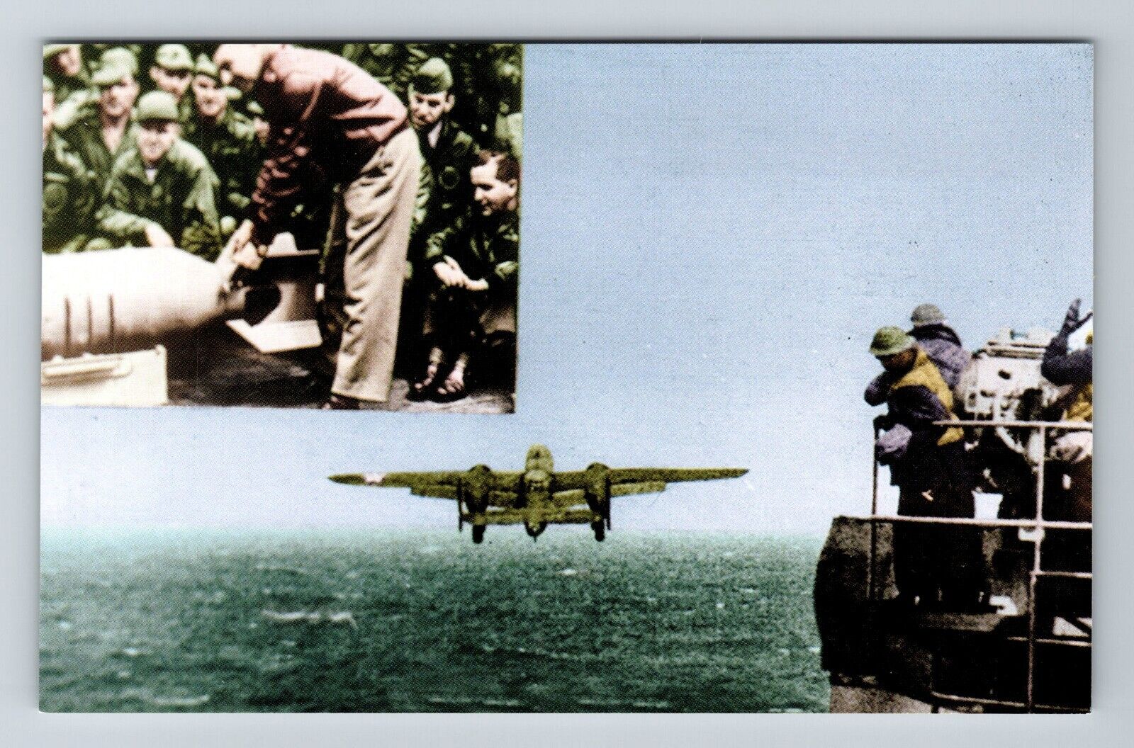 B-25 Mitchell Bombers, Airplane, Transportation, Vintage Postcard