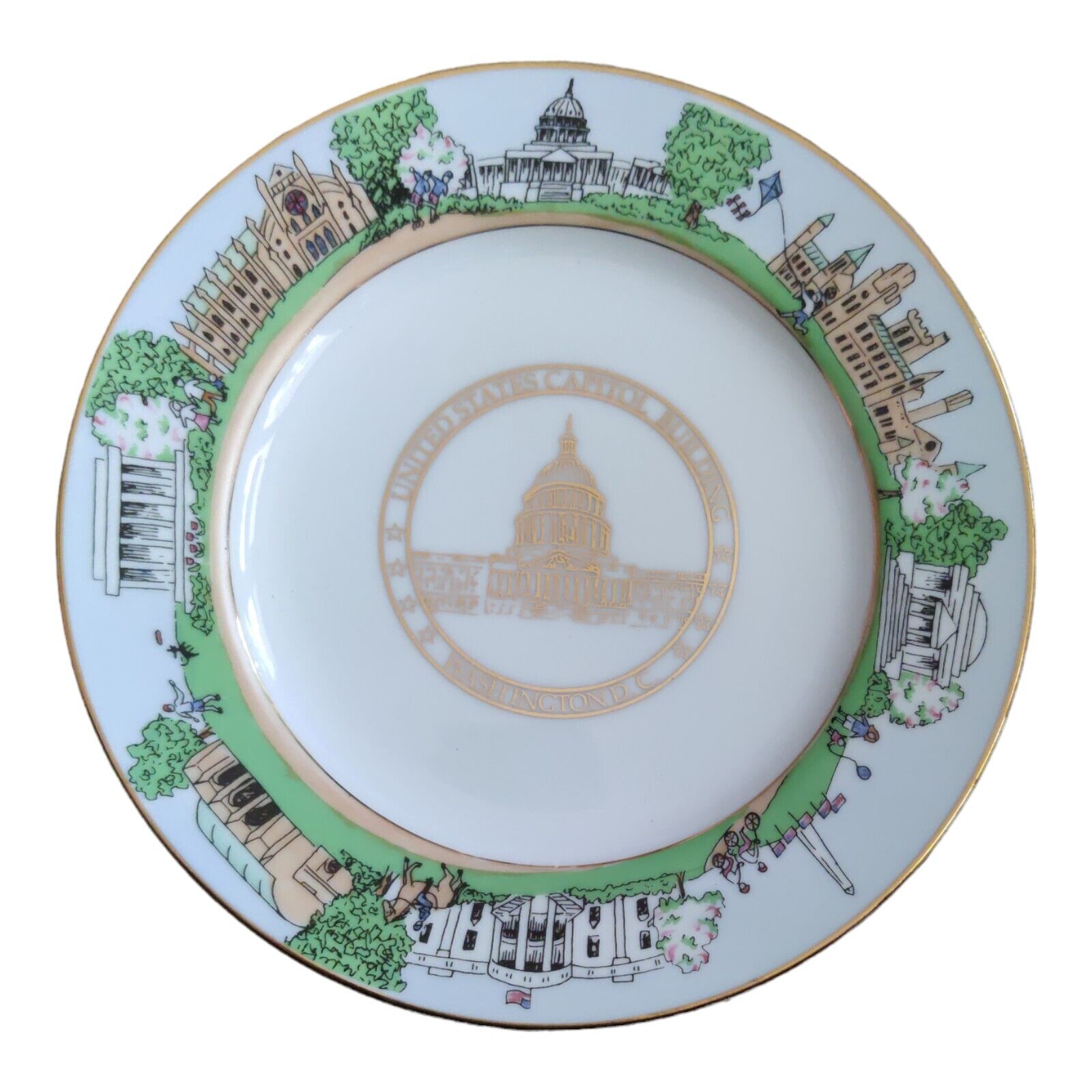 Vintage 1999 Washington DC US Capitol Building Plate #27/5000 Porcelain Ltd Ed