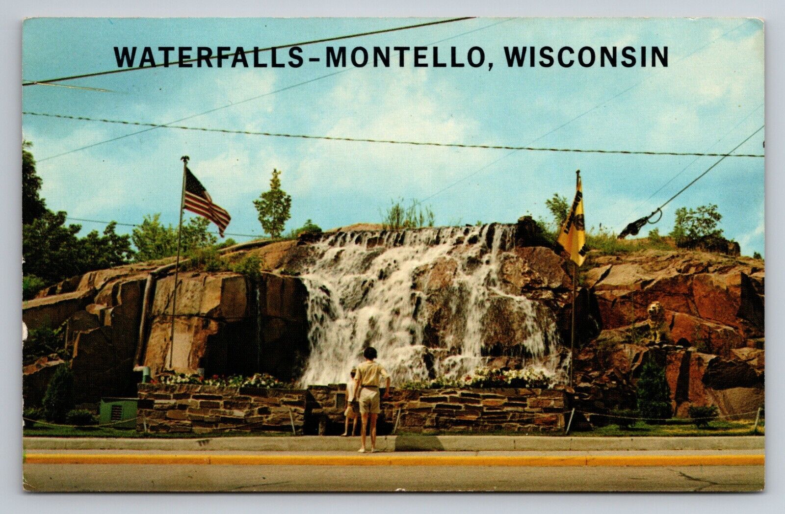 Waterfalls In Downtown Montello Wisconsin Unposted Postcard
