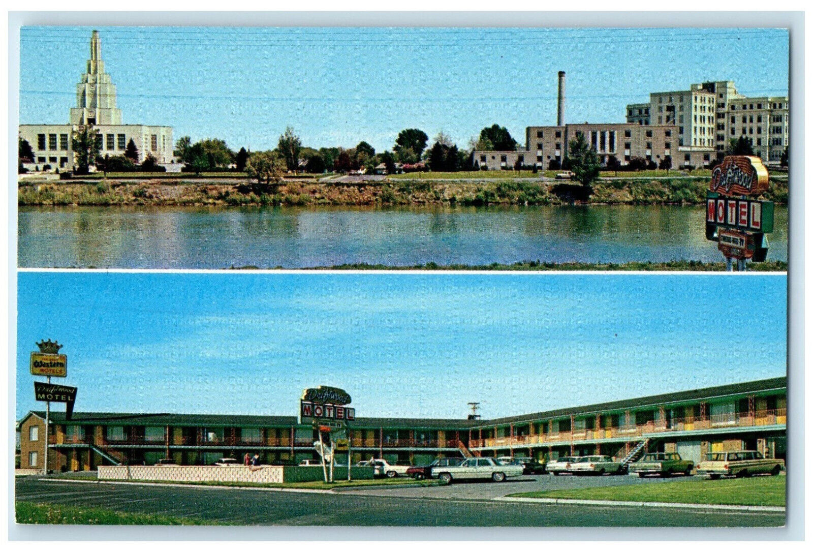 c1950\'s Driftwood Motel Idaho Falls Idaho ID Multiview Vintage Postcard