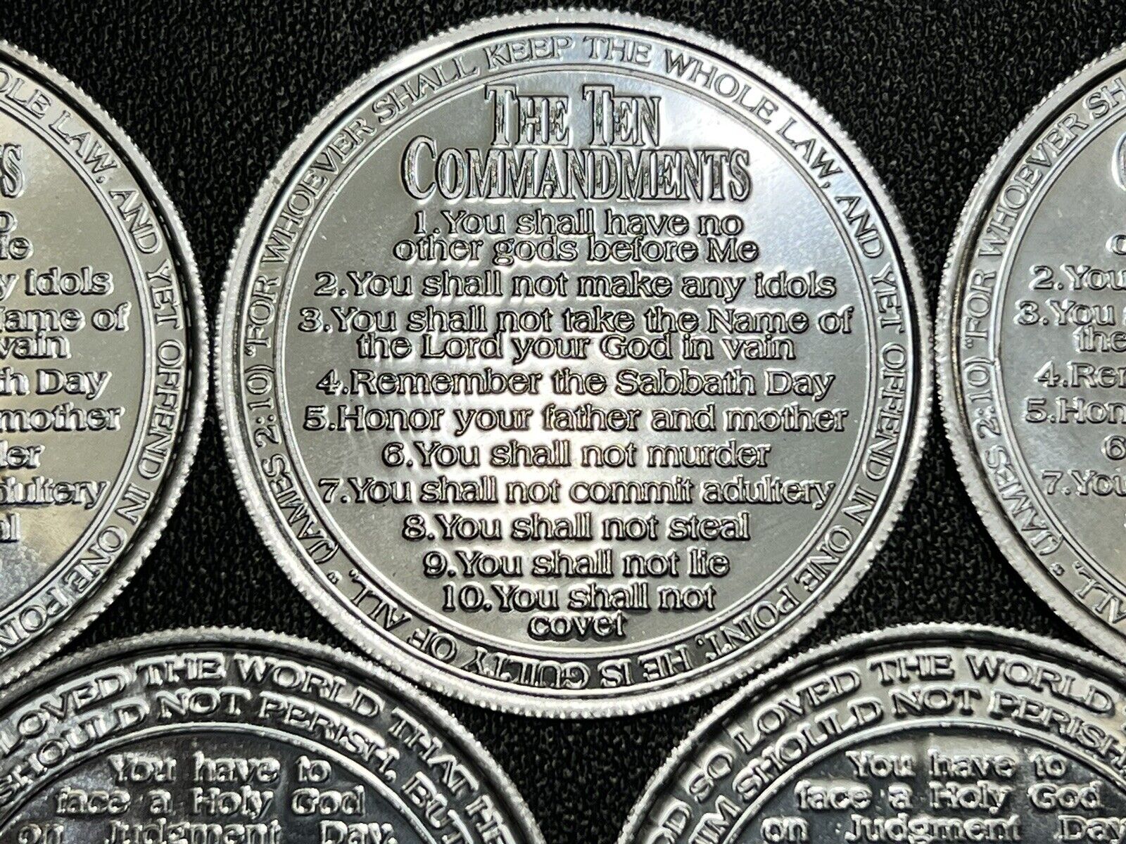 1x Ten Commandments Coin  Present God Jesus Christ Bible Christian Gift Holy 10