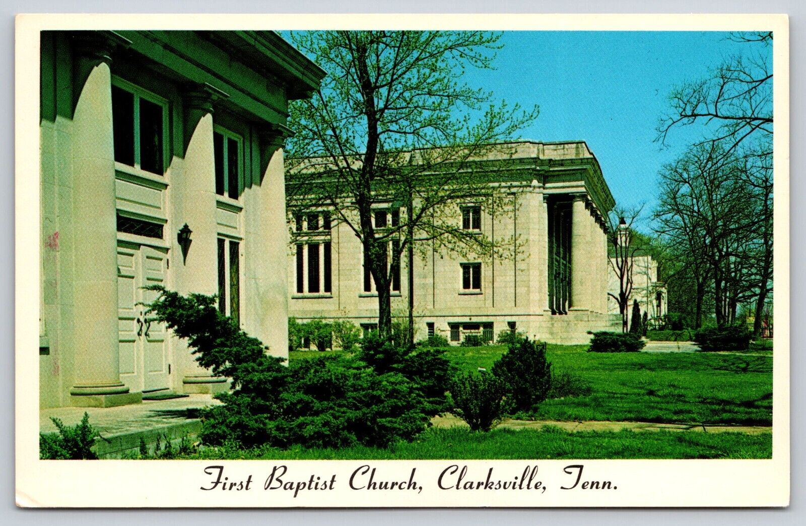 Postcard  First Baptist Church Clarksville Tennessee [ge]