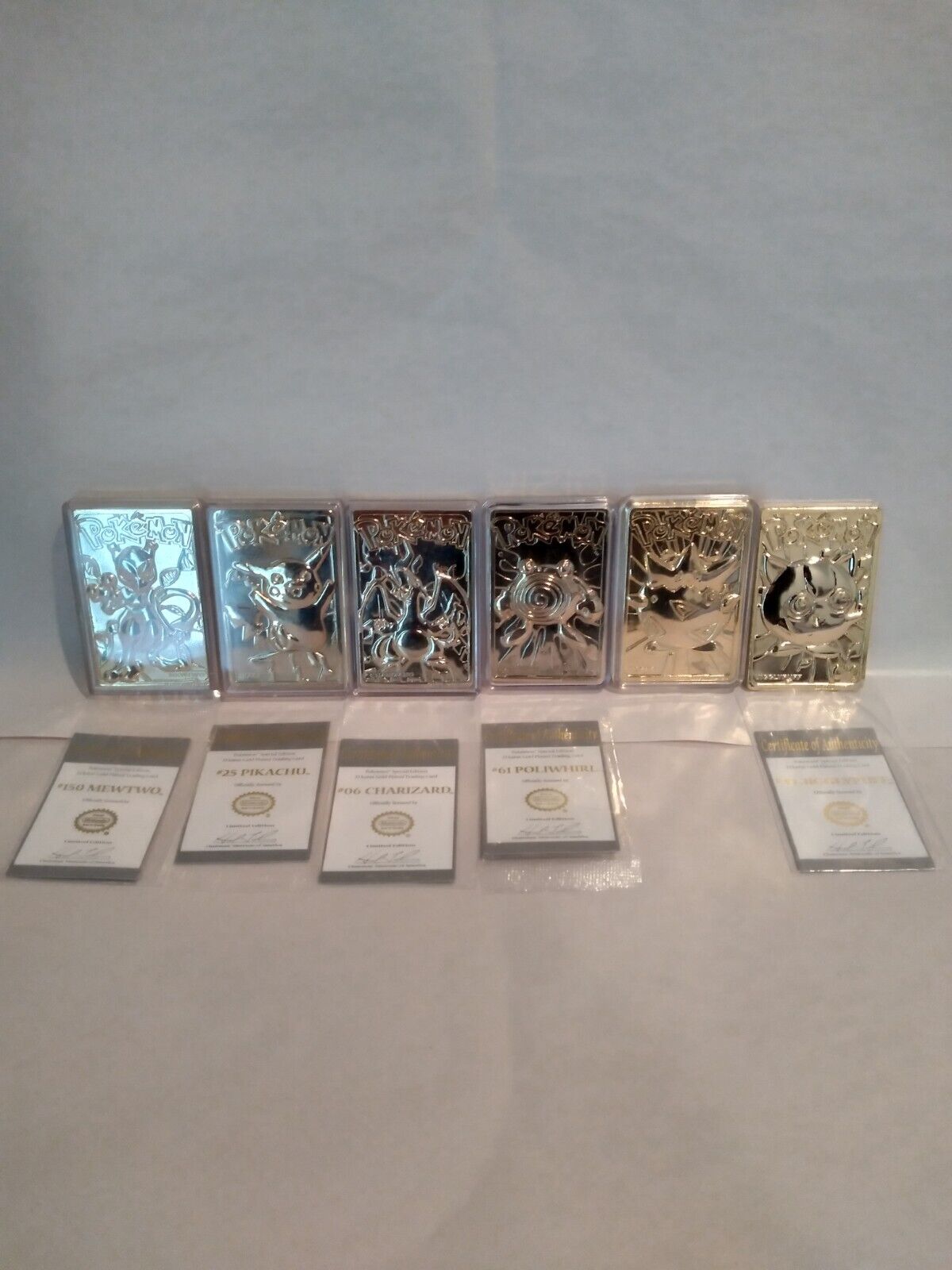 Vintage Pokémon 23k Gold Plated Trading Cards Full Set 