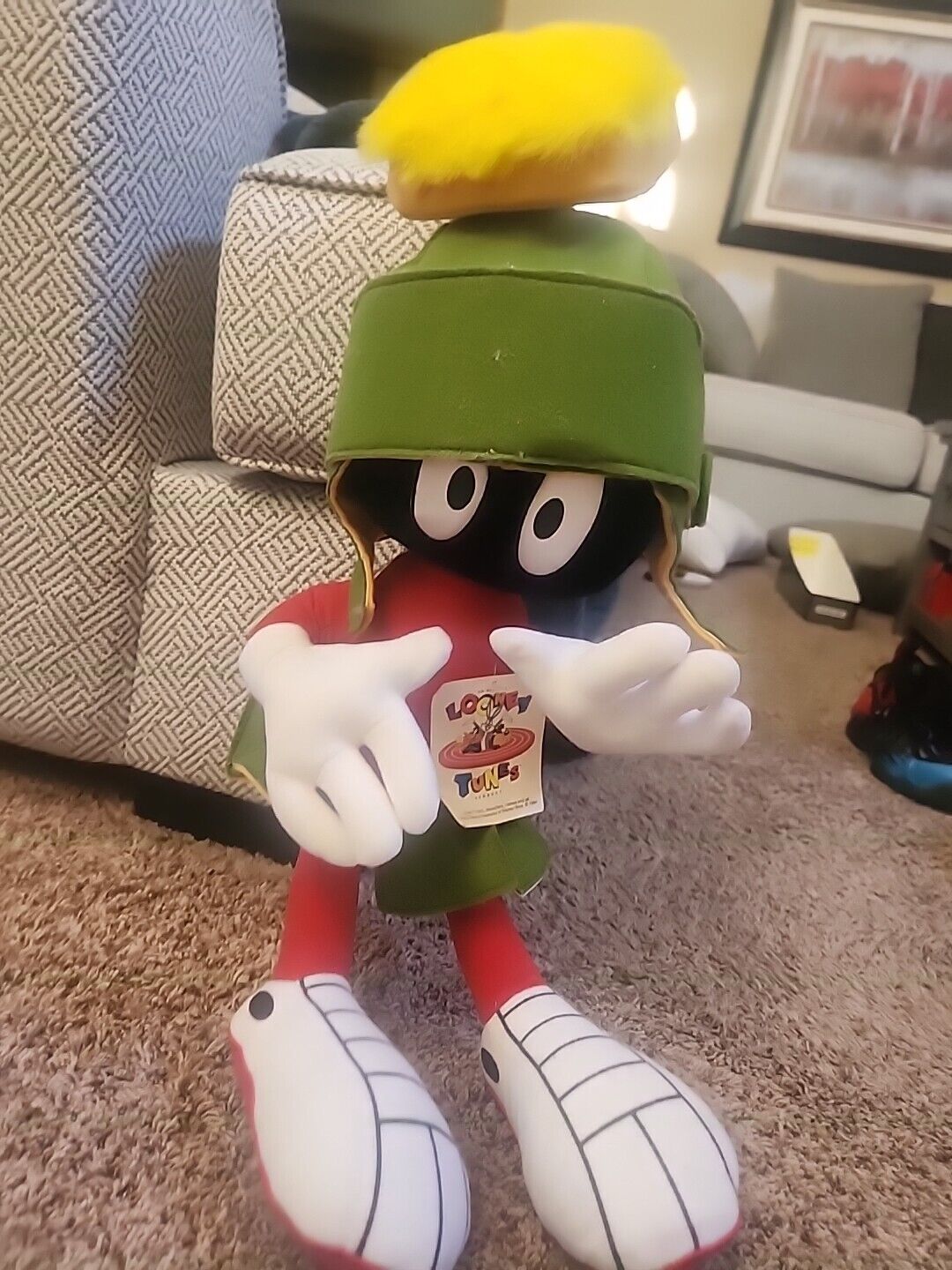 1994 Marvin the Martian Plush Stuffed Doll 13” Warner Bros Looney Tunes Applause