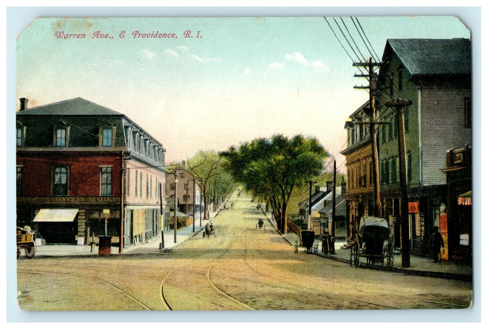 1912 Warren Avenue Providence Rhode Island RI Unposted Postcard
