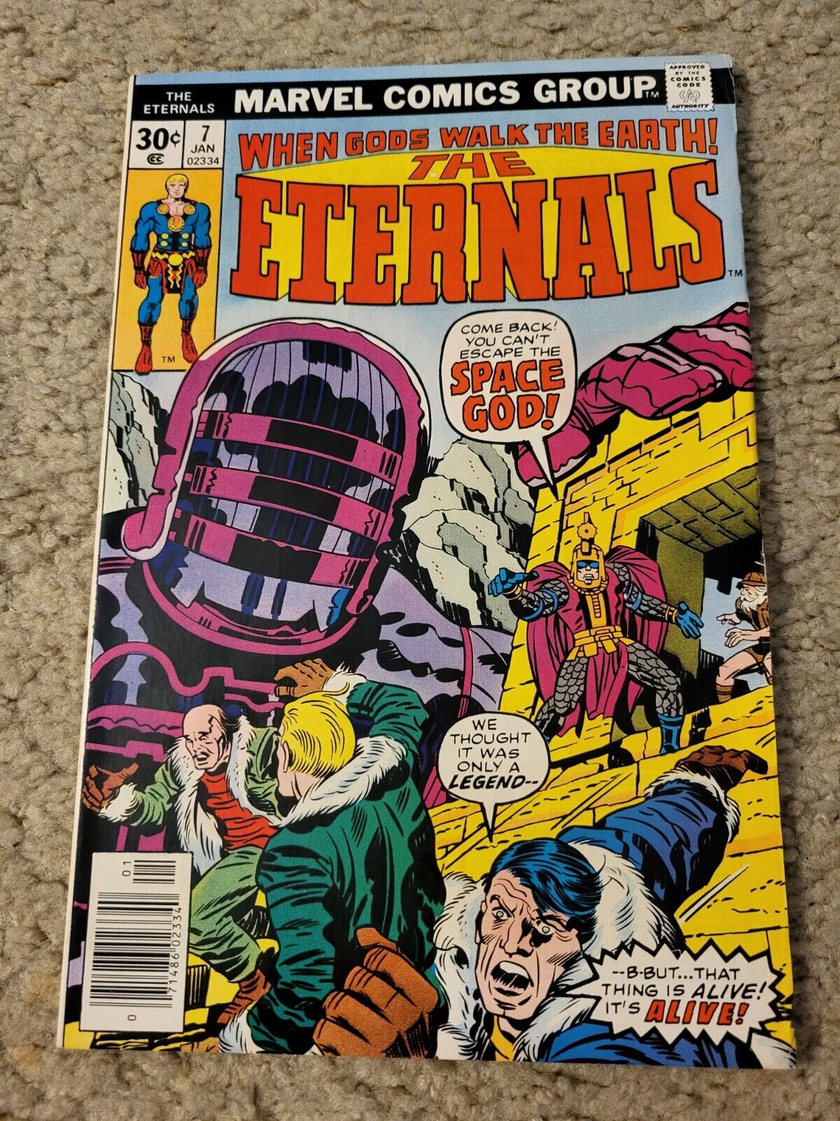 The ETERNALS 7 Marvel Comics lot Jack Kirby 1977 HIGH GRADE