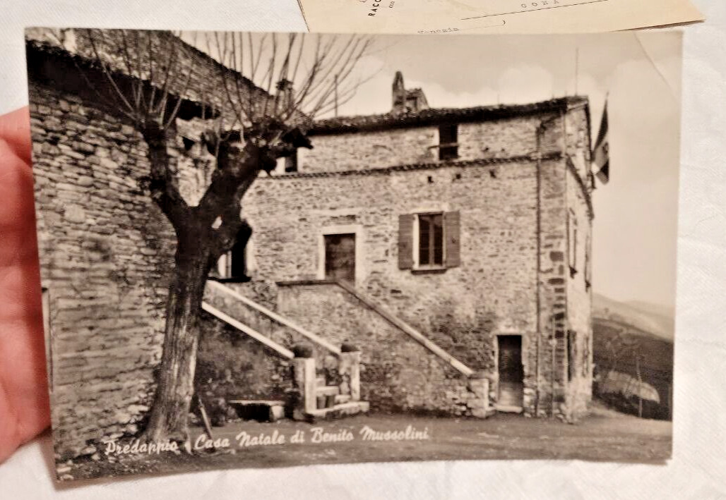 Vintage Card 1958 Mussolini's Birth House in Predappio Italy. 