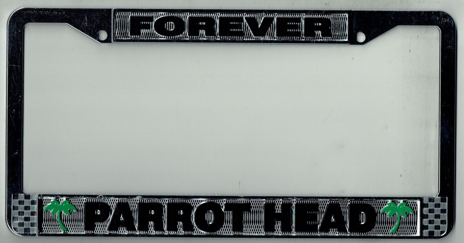 FOREVER Parrot Head Jimmy Buffett Margaritaville Vintage License Plate Frame HTF