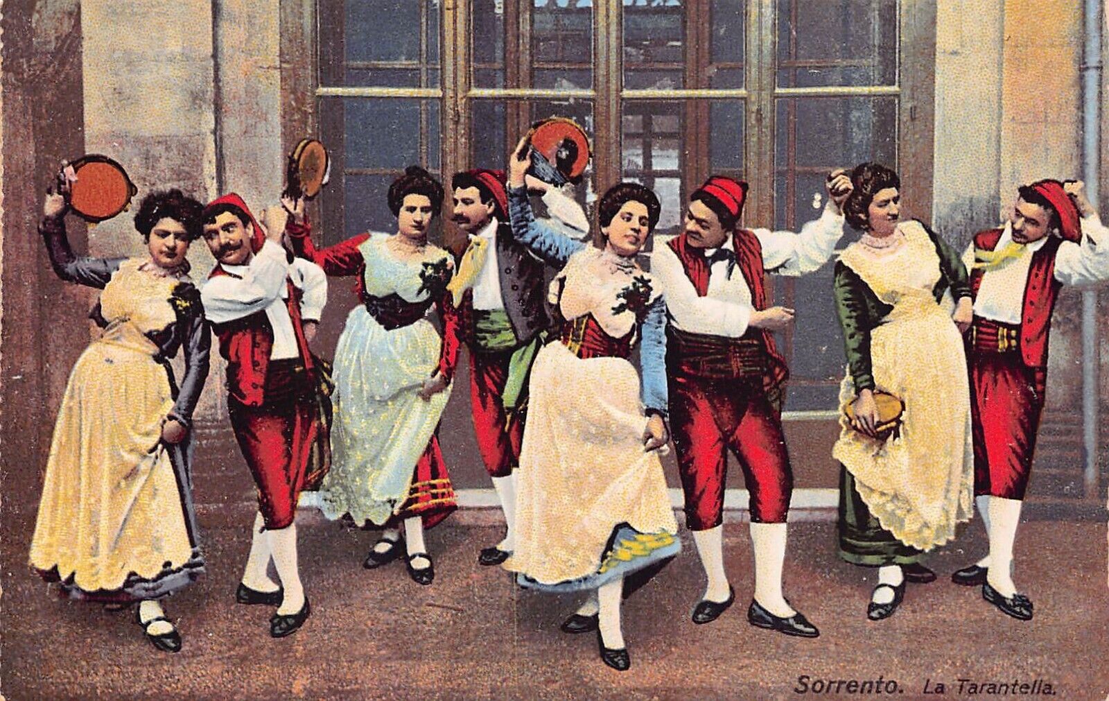 Tarantella Show Sorrento Italy Folk Art Dance Musical Theatre Vtg Postcard D23