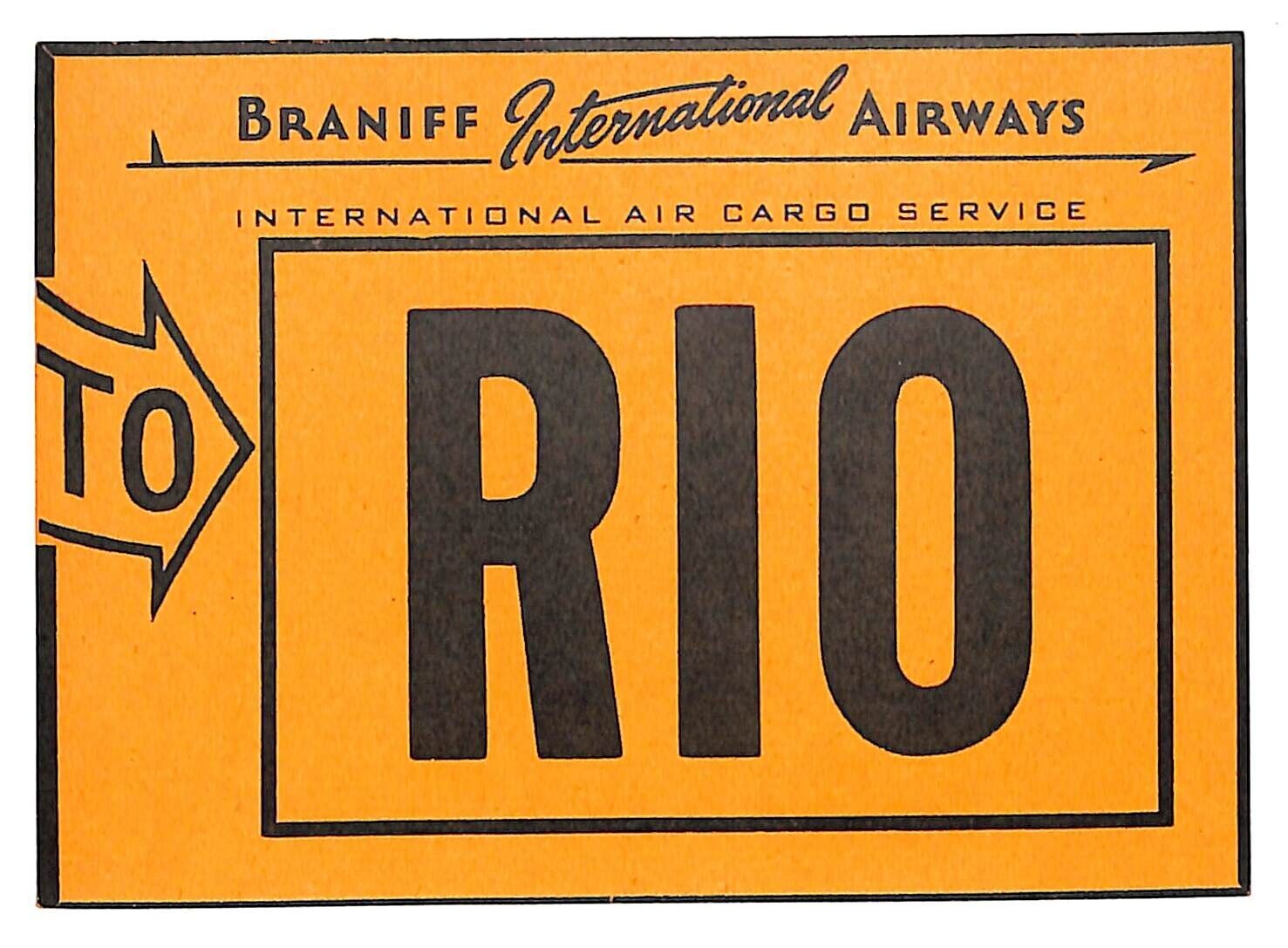 Braniff International Airways(1948-65) Gum Air Cargo Label \