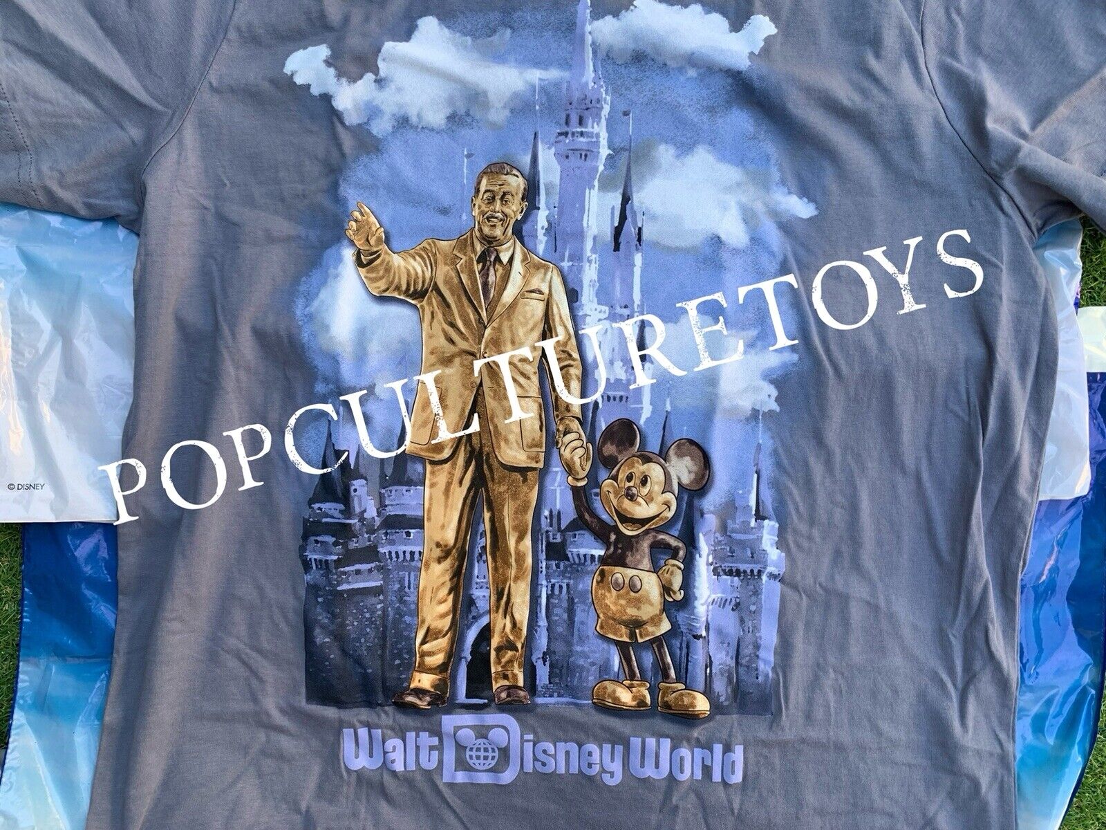 Disney Parks 2024 Partners Statue Mickey Mouse & Walt T-Shirt Size 2X Large New
