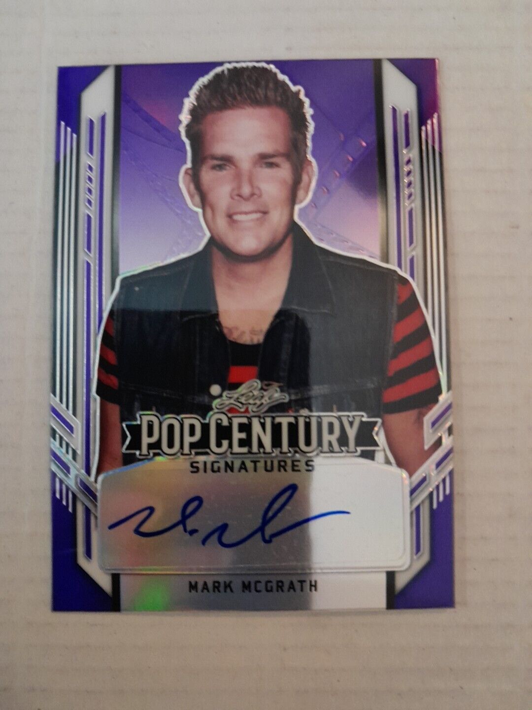 Mark Mcgrath /20 Prismatic Purple Autograph Card 2021 Leaf Pop Century