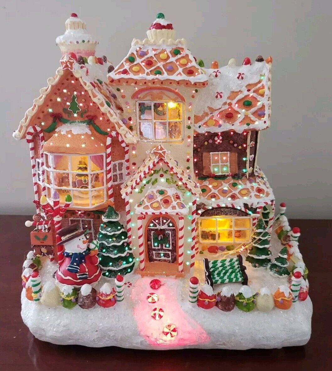Fiber Optic Gingerbread House Windmill 2005 Sam\'s Club Holiday Collection W/box