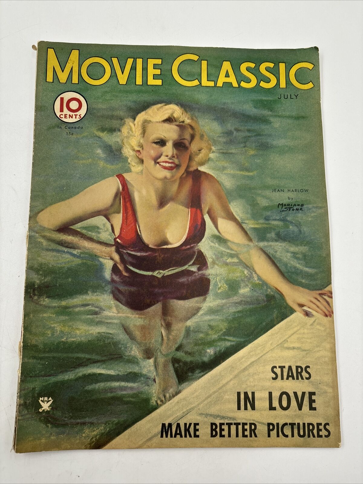 🔥🔥JEAN HARLOW Movie Classic Magazine Vol. VI No. 5 July 1934 RARE VINTAGE
