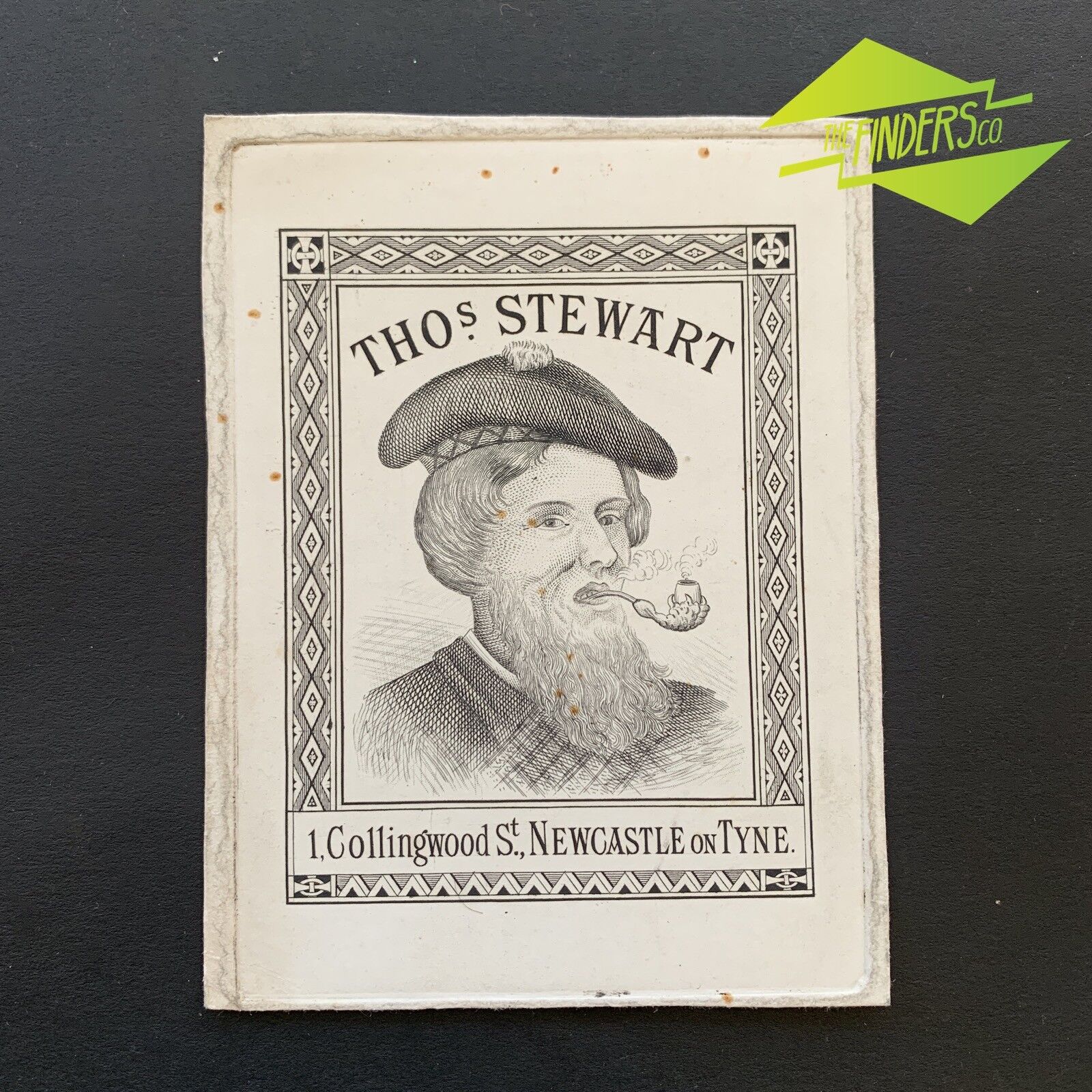 ANTIQUE c.1890 THOMAS STEWART NEWCASTLE UPON TYNE BUSINESS ADVERTISING CARD