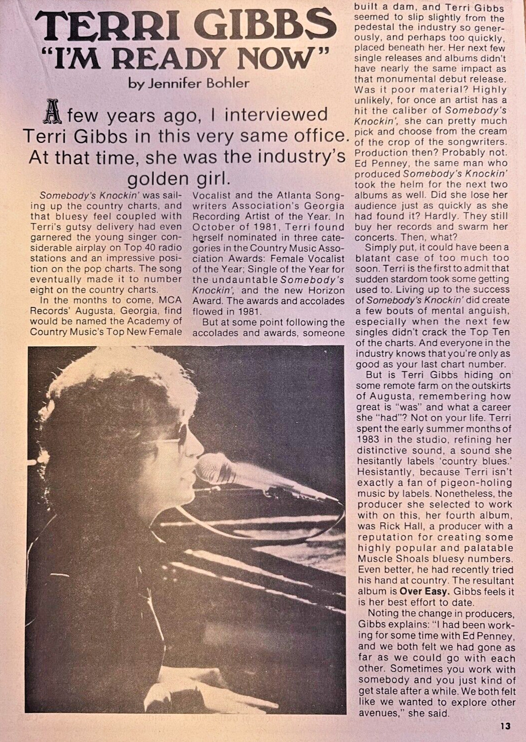 1984 Country Singer Terri Gibbs