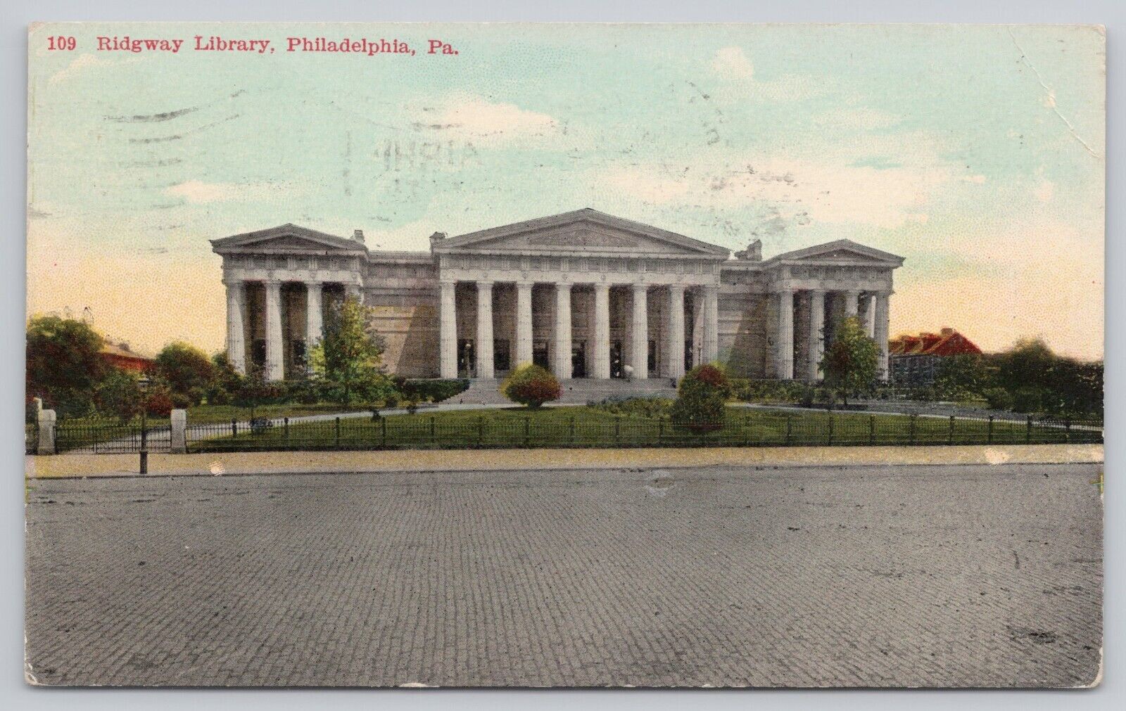 Ridgway Library Philadelphia Pennsylvania Vintage Postcard c1910