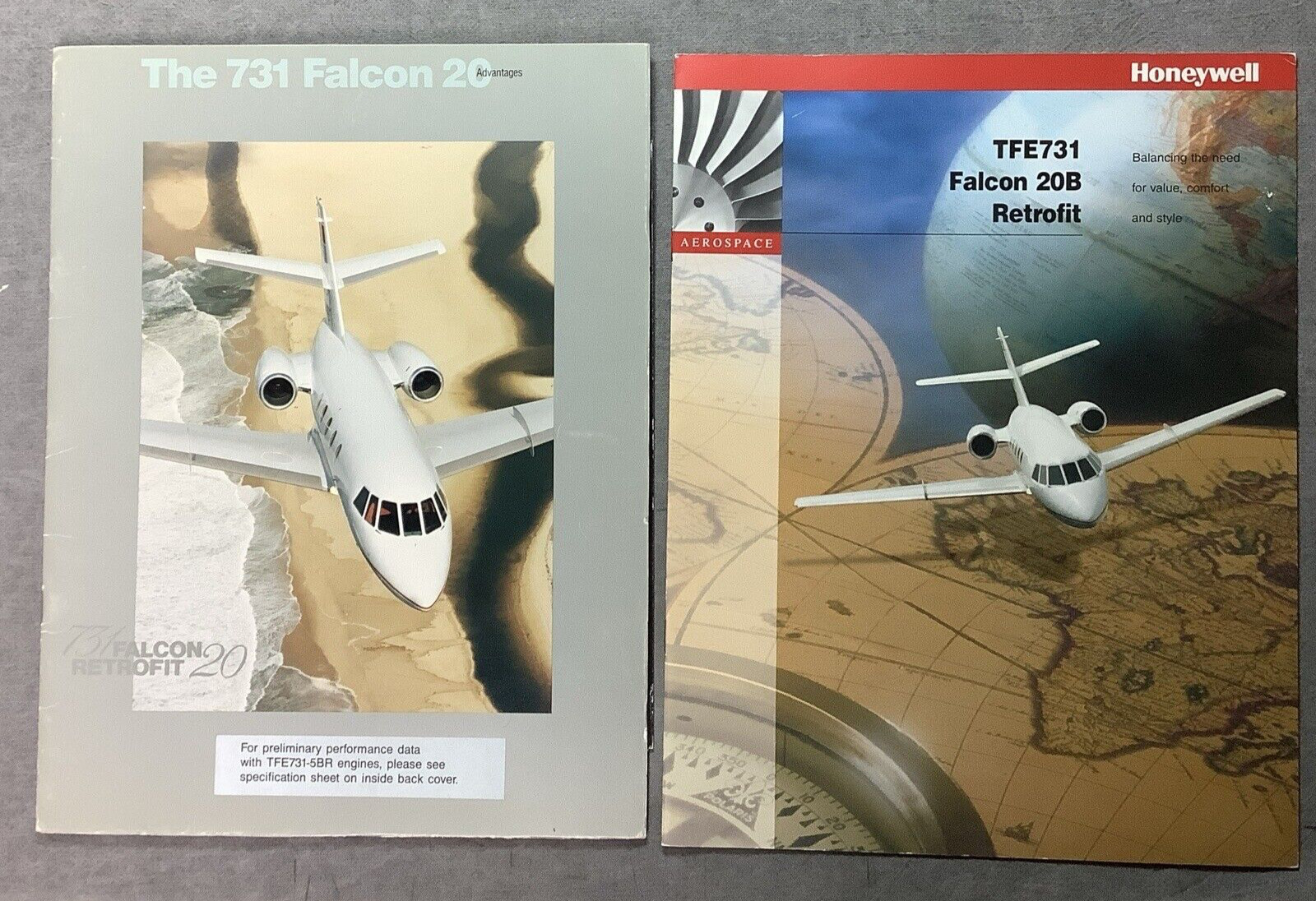 Dassault Falcon 20 Garrett/Honeywell TFE-731 Turbofan Retrofit Sales Brochures
