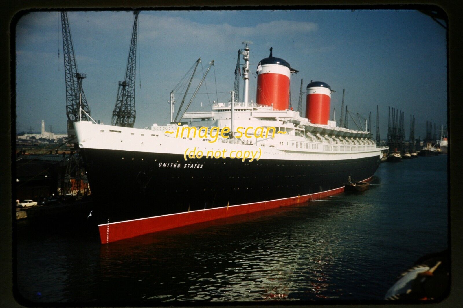 SS United States Ocean Liner Passenger Ship in 1963, Original Slide n24b