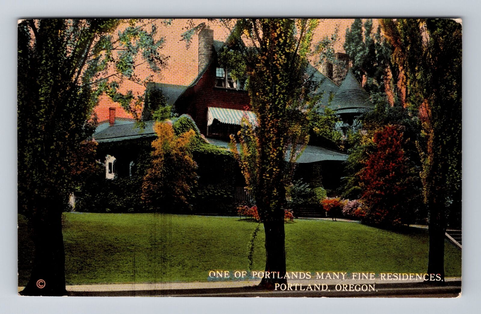 Portland OR-Oregon, Portlands Many Fine Residences, Vintage c1914 Postcard