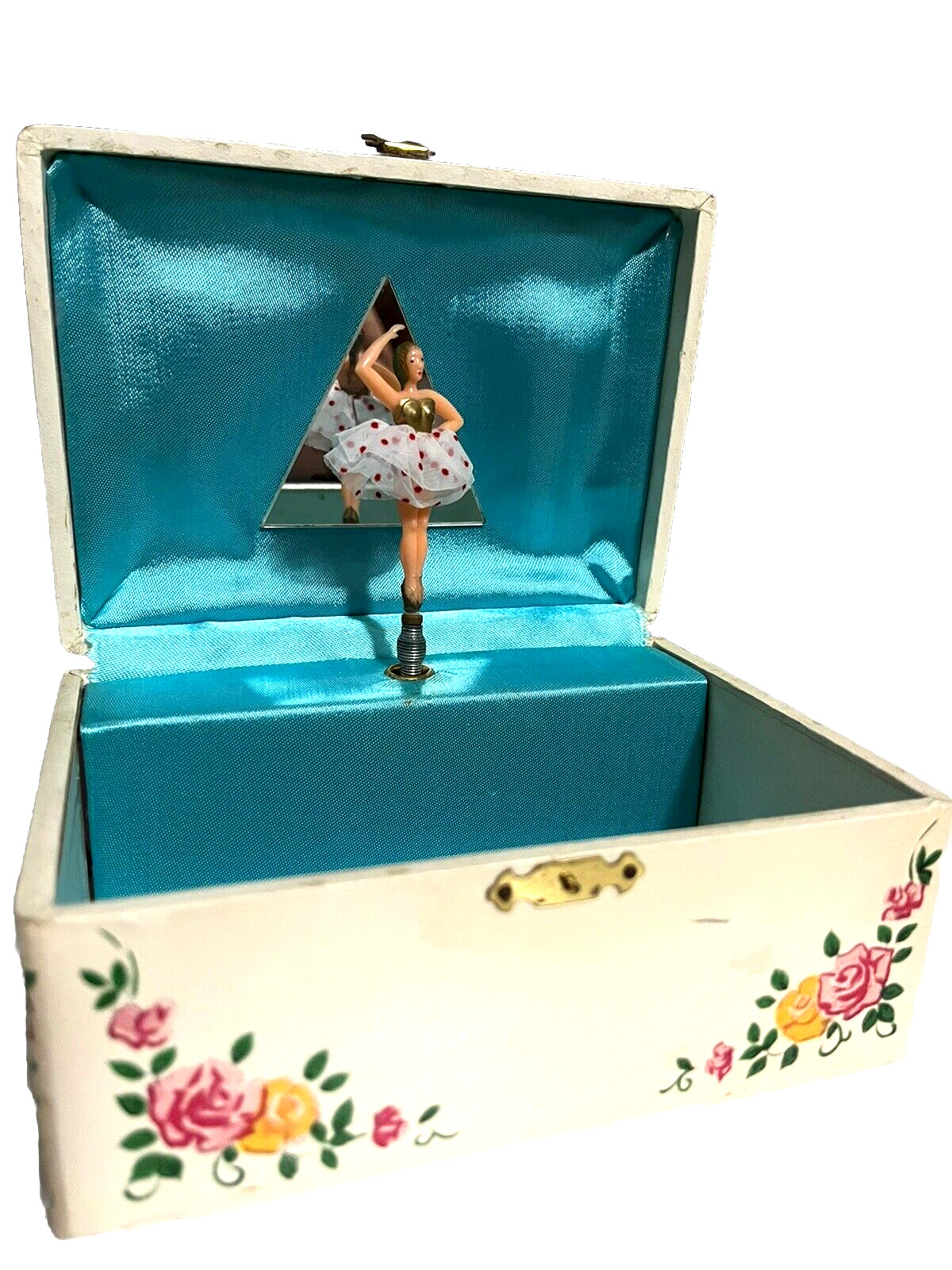 SPINNING BALLERINA SOME ENCHANTED EVENING MUSIC JEWELRY BOX 1960-1970s SEE VIDEO