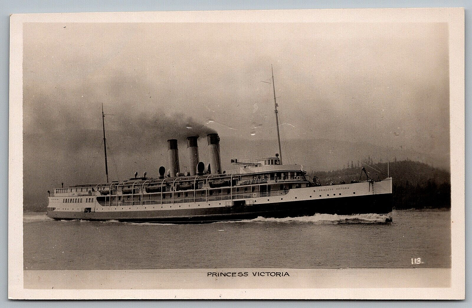 Postcard RPPC, Steamship Princess Victoria, Unposted