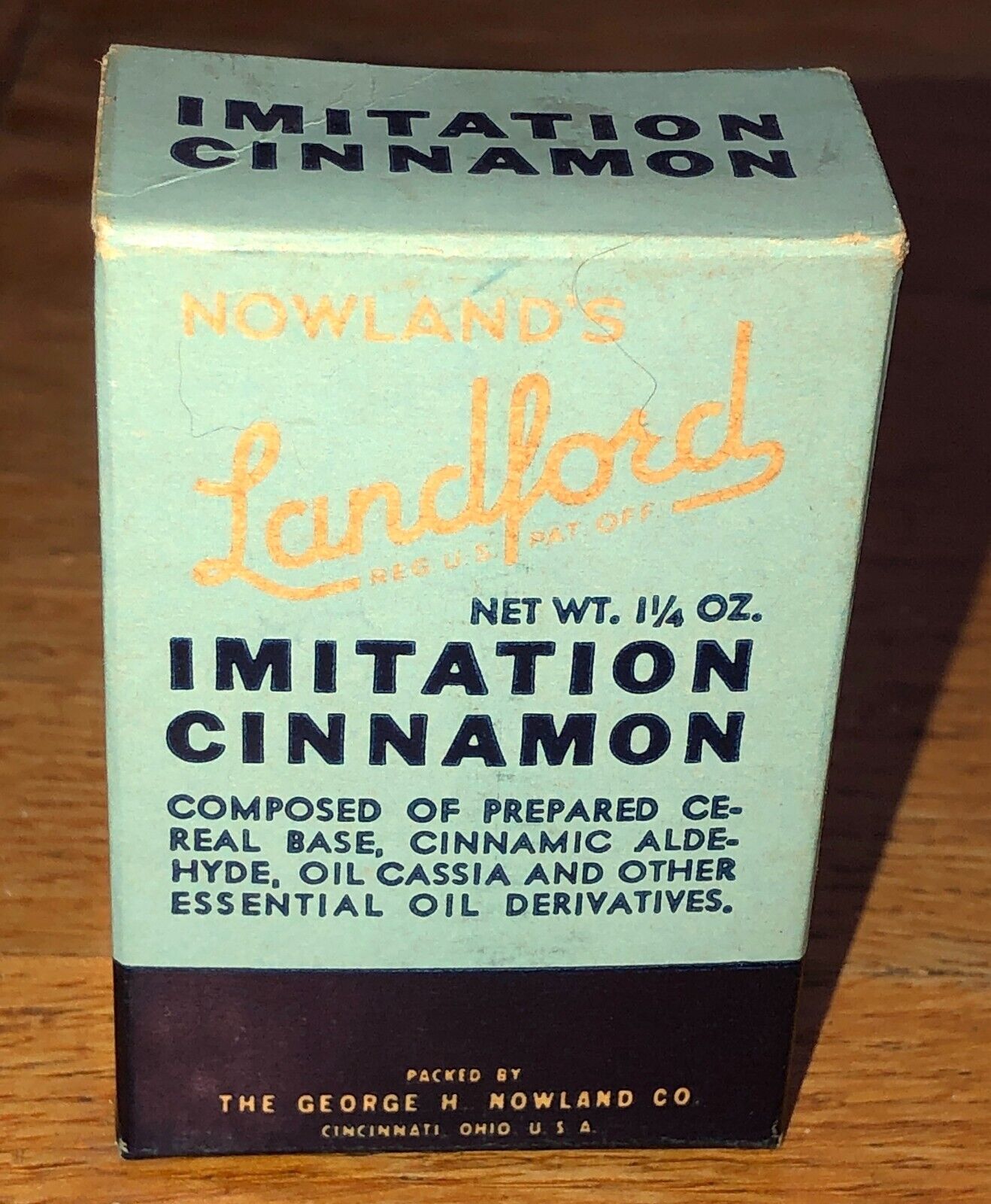Cinnamon Box Full Vintage Original Landford War-Time Substitute 1940's Spice