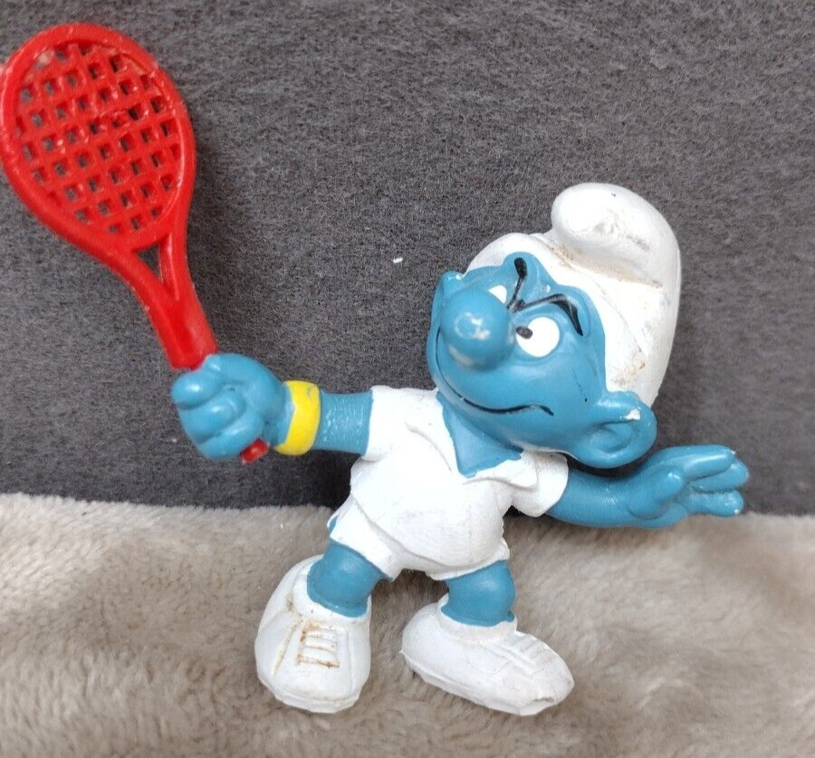 Smurfs Tennis Smurf Red Racket Sports 20049 1978 Peyo Schleich